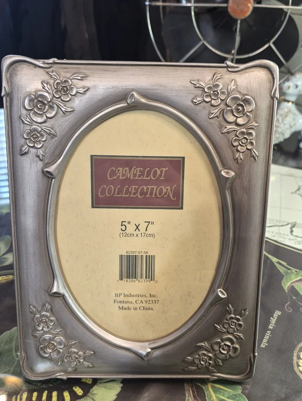 Silver Floral 5x7 Picture Frame